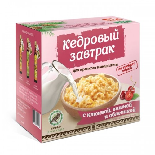 Купить Завтрак кедровый для крепкого иммунитета с клюквой, вишней и облепихой  г. Ростов   