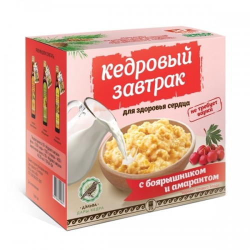 Завтрак кедровый для здоровья сердца с боярышником и амарантом  г. Ростов   